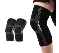 MILAIUN 2 Rodilleras Unisex, Rodillera para Deportes, Rodilleras Gym Correr, Rodilleras Menisco y ligamento para Baloncesto, Ciclismo, Fútbol, Gimnasio, Voleibol (Blanco-M)