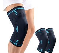 MILAIUN Rodilleras Menisco Y Ligamento, 2 Pcs Rodilleras Deportiva Compresión para Hombre Y Mujer, Rodilleras para Gym, Aliviar Dolor, Artritis, Crossfit, Correr (Azul, L)