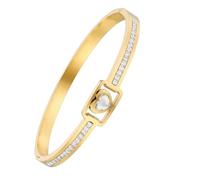 MILAKOO Delicada pulsera de acero inoxidable, regalo para amor, minimalismo, brillante, fina, ovalada, para mujer, talla única, Acero inoxidable, No es una piedra preciosa