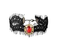 MILAKOO Gargantilla de tatuaje de encaje para mujer, elegante, gótica y elegante, collar con colgante de perla, Poliéster, No es una piedra preciosa