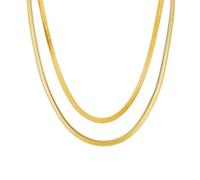 MILAKOO Juego de collar de acero inoxidable para hombre y mujer, cadena de serpiente, diseño de espiga, cadenas Cuban Chain Choker para hombres y mujeres, oro/plata, Acero inoxidable, No es una piedra