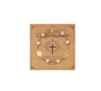 MILAKOO Pulsera de Rosario Católica con Cruz y Medalla de la Virgen María, Regalos para Madrina, Pulseras de Eslabón con Colgante de Cruz Religioso para Mujer, 17.5 cm, Acero inoxidable, Sin piedra