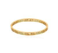 MILAKOO Pulsera ovalada de acero inoxidable con llave griega de 4/6/8 mm, regalo para mujeres y hombres, talla única, Acero inoxidable, No es una piedra preciosa
