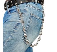 Milakoo Punk - Pantalones de cadena para vaqueros (cadena de Hip Hop gótico, correa multicapa para hombre y mujer, A5., Talla única