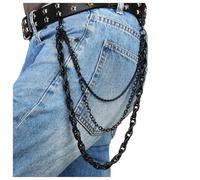 Milakoo Punk Pants Chain Jeans Link Hip Hop Gothic Chain Belt Multi Layer Pants Chain Wallet Chain para Hombres Mujeres, A4., Talla única