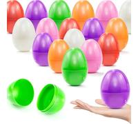Milaloko 36 Huevos de Pascua sin Rellenar, Huevos de Plástico Vacío de Color Brillante a Granel para Caza de Semana Santa, 5,5 x 8 cm
