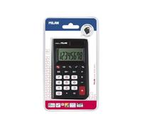 Milan 150208KBL - Calculadora, 8 dígitos, color negro y rojo