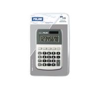 Milan 150808GBL - Calculadora, 8 dígitos, color gris y blanco