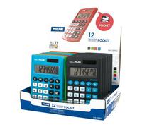Milan 159912 Calculadora de Bolsillo Básica, 8 Dígitos, LCD, Multicolor, Alimentación Solar y Batería