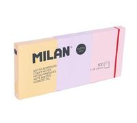 MILAN® 3 blocs 100 notas adhesivas removibles colores pastel, 38 x 50 mm