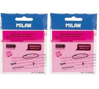 Milan 411260850 - Notas adhesivas removibles translúcidas (Paquete de 2)