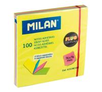 Milan 4151NE100 Notas Adhesivas 7.6x7.6cm 4 Colores 100 Hojas