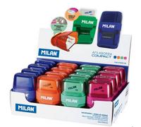 Milan 4703116 sacapuntas sacapuntas manual azul, verde, naranja, rosa