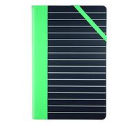 Milan 57053ST - Libreta Stripe, medio, color verde y negro