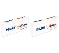 Milan Barra 150 g plastilina, Color Blanco, 150g (FACTIS, S.A. 91441510B) (Paquete de 2)