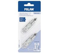 MILAN Blíster 2 recambios cinta correctora cilíndrica 5 mm x 6 m (Cilíndrica y Extension), BWM10467