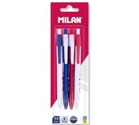 MILAN® Blíster 4 bolígrafos P1 tinta azul, MILAN nata® 624