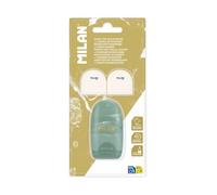 MILAN® Blíster afilaborra CAPSULE Lava + 2 gomas de recambio, verde