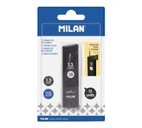 MILAN Blíster Cajita con 12 Minas Grafito 1.3 mm 2B