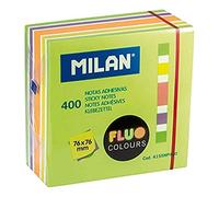 MILAN Bloc 400 notas adhesivas colores Fluo 76 x 76 mm