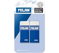 Goma de borrar milan 4020 miga de pan blister de 2 unidades
