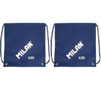 MILAN® Bolsa mochila since 1918 azul (Paquete de 2)