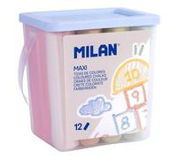 MILAN® Bote 12 tizas de colores MAXI