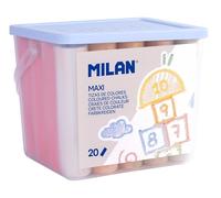 MILAN® Bote 20 tizas de colores MAXI