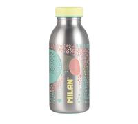 MILAN® Botella isotérmica de acero inoxidable 354 ml serie Silver, amarillo