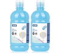 MILAN® Botella témpera 500 ml azul claro pastel (Paquete de 2)