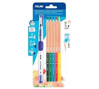 Milan BWM10401 - Set con Pincel de Agua y 5 lápices acuarelables