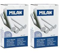 MILAN Caja 10 tizas de sulfato de calcio blancas (1037) (Paquete de 2)