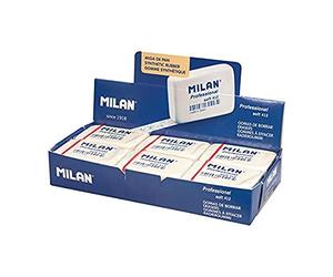 MILAN Caja 12 gomas blancas Professional Soft 412 (CMM412CF)