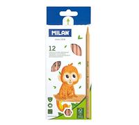 MILAN Caja 12 lápices de colores hexagonales, madera certificada FSC (07221212FSC)