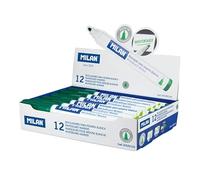 MILAN CAJA 12 ROTULADORES PARA PIZARRA BLANCA PUNTA REDONDA VERDE