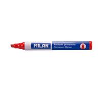Milán Caja 12 rotuladores permanentes punta biselada rojo 1-4mm