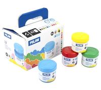 MILAN® Caja 12 tarros 40 ml pintura témpera colores surtidos con pincel