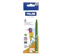 Milan Caja 5 rotuladores Punta cónica Base Agua