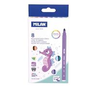 MILAN® Caja 8 rotuladores punta cónica, colores Pastel