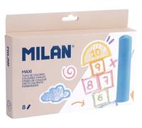 MILAN® Caja 8 tizas de colores MAXI