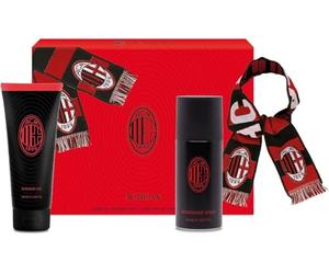 Milan | Caja de regalo para hombre desodorante 150ml + espuma de ducha 200ml + bufanda