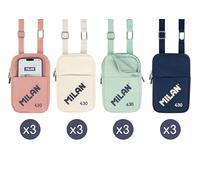 MILAN® Caja expositora 12 bolsos pequeños bandolera 430 since 1918, colores surtidos