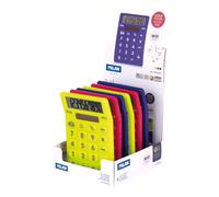 MILAN® Caja expositora 6 calculadoras sobremesa 10 dígitos Acid, Colores Surtidos