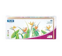 Caja metálica 48 lápices de colores mina gruesa ø3,5mm hexagonales milan 8411574092377 64185 milan