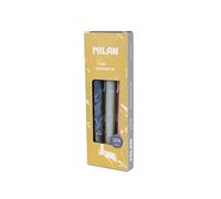 MILAN® Caja regalo serie Lava con 3 bolígrafos P1 tinta azul, colores surtidos