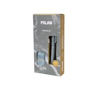 MILAN® Caja regalo serie Lava con bolígrafo P1, portaminas PL1 0,5 mm HB y afilaborra CAPSULE, verde