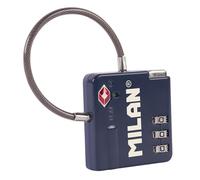 MILAN® Candado metálico TSA con cierre de combinación, colección 430 since 1918, azul