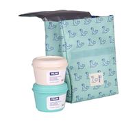 MILAN® Bolsa térmica porta alimentos (3,5 L) con 2 fiambreras, 460 since 1918,verde