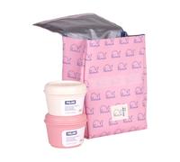 MILAN® Bolsa térmica porta alimentos (3,5 L) con 2 fiambreras, 460 since 1918, rosa