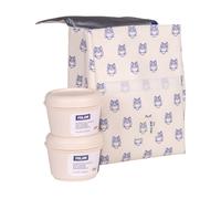 MILAN® Bolsa térmica porta alimentos (3,5 L) con 2 fiambreras, 460 since 1918,beige